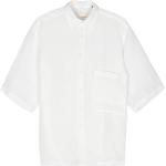 Chemises Costumein blanches en lin mi-longues à manches mi-longues Taille XXL classiques pour homme 