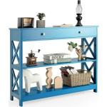 Tables console bleues 