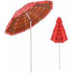 Parasols de plage Costway rouges en fer 
