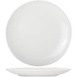 Assiettes plates blanc d'ivoire en porcelaine diamètre 27 cm 