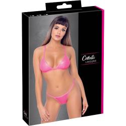 Bikinis Cottelli Collection rose fluo en polyester Taille M look sexy pour femme 