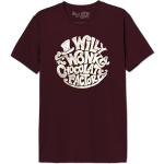 cotton division Willy Wonka « Circle Logo » MEWONKATS003 T-Shirt Homme, Burgundy, Taille L