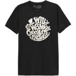 cotton division Willy Wonka « Circle Logo » MEWONKATS003 T-Shirt Homme, Noir, Taille XL