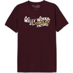 cotton division Willy Wonka « Logo Willy Wonka » MEWONKATS002 T-Shirt Homme, Burgundy, Taille XL