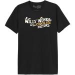 cotton division Willy Wonka « Logo Willy Wonka » MEWONKATS002 T-Shirt Homme, Noir, Taille L