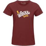 cotton division Willy Wonka « Wonka Bar » WOWONKATS004 T-Shirt Femme, Burgundy, Taille M