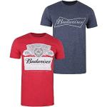Cotton Soul Budweiser Logos Lot de 2 t-shirts pour