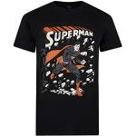 T-shirts noirs à manches courtes Superman à manches courtes à col rond Taille M look fashion pour homme 