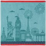 Linge de maison Coucke bleu en coton à motif Londres Tour Eiffel 