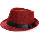 Chapeaux Fedora rouges Pays Taille L look fashion pour homme 