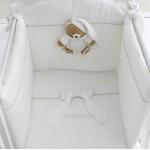 Couettes Nanan blanches en coton romantiques pour bébé 