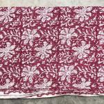 Couvre-lits rouge bordeaux patchwork en coton 