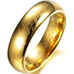 Bagues de mariage dorées en tungstène Le Seigneur des Anneaux 70 pour femme 