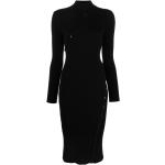 Robes en maille de soirée Courreges noires en viscose à manches longues pour femme en promo 