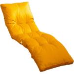 Coussins de chaise longue jaunes en coton 