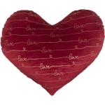 Coussins en forme de coeur Atmosphera rouges en velours 30x30 cm 