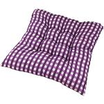 Galettes de chaise violettes à carreaux 