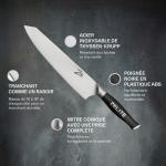 Couteaux de cuisine Klarstein noirs en inox inoxydables 