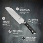 Couteaux de cuisine Klarstein noirs en acier inoxydables modernes 