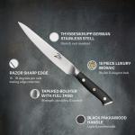 Couteaux de cuisine Klarstein noirs en acier inoxydables 