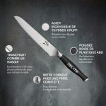 Couteaux de cuisine Klarstein noirs en inox inoxydables 