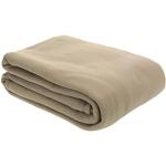 Plaids polaires taupe en polyester 