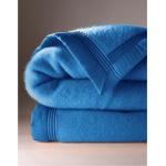 Couvertures Blancheporte bleues en laine made in France 2 places 