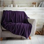 Jetés de lit violets en polaire 150x200 cm modernes 