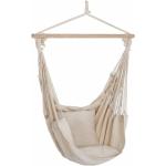 Etc-shop - Couvertures de haute qualité suspendus fauteuil beige bois textile coton polyester beige Harms 507017
