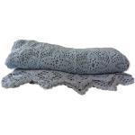 Couvre lit ancien en crochet bleu lavande fait main