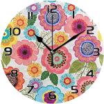 Horloges silencieuses multicolores en verre à motif mandala Jake et les pirates Tic-Tac modernes 