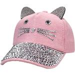 Casquettes snapback roses à strass enfant look fashion 