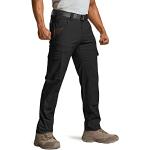 Pantalons de randonnée noirs imperméables Taille L W38 look militaire pour homme 