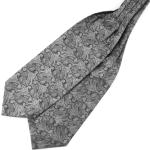 Cravates de mariage gris argenté à motif paisley pour homme 