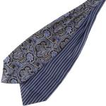 Cravates de mariage bleues à rayures look fashion pour homme 