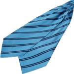 Cravates en soie Trendhim bleu marine à rayures pour homme en promo 