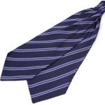 Cravates en soie Trendhim bleu marine à rayures pour homme en promo 