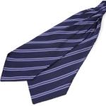Cravates en soie Trendhim bleu marine à rayures look chic pour homme 