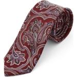 Cravates en soie rouges à motif fleurs pour homme 