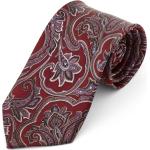 Cravates en soie rouges à motif fleurs Taille L pour homme 