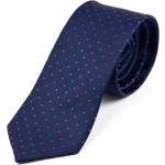 Cravates bleu marine à pois pour homme 