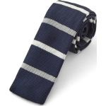 Cravates bleu marine à rayures en polyester pour homme 