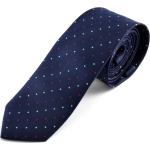 Cravates bleus foncé à pois classiques pour homme 