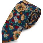 Cravates bleues à fleurs à motif fleurs look hippie pour homme 