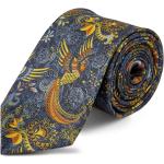 Cravates en soie Bohemian Revolt bleues en soie style bohème pour homme 