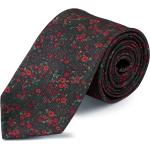 Cravates en soie Bohemian Revolt vert foncé à fleurs à motif fleurs style bohème pour homme 