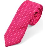 Cravates roses à pois en coton pour homme 