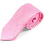 Cravates en soie roses en microfibre Taille L pour homme 