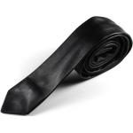 Cravates noires en cuir synthétique pour homme 