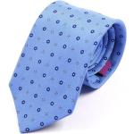 Cravates en soie pour fêtes de Noël bleus clairs à fleurs en soie pour homme 